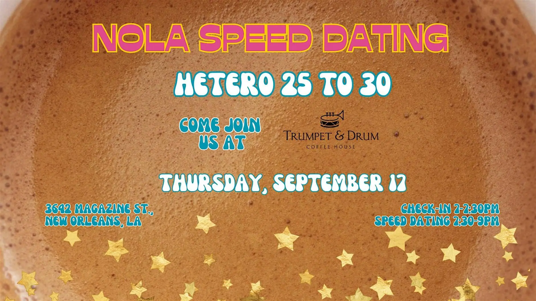 9/17 - NOLA Speed Dating @ Trumpet & Drum