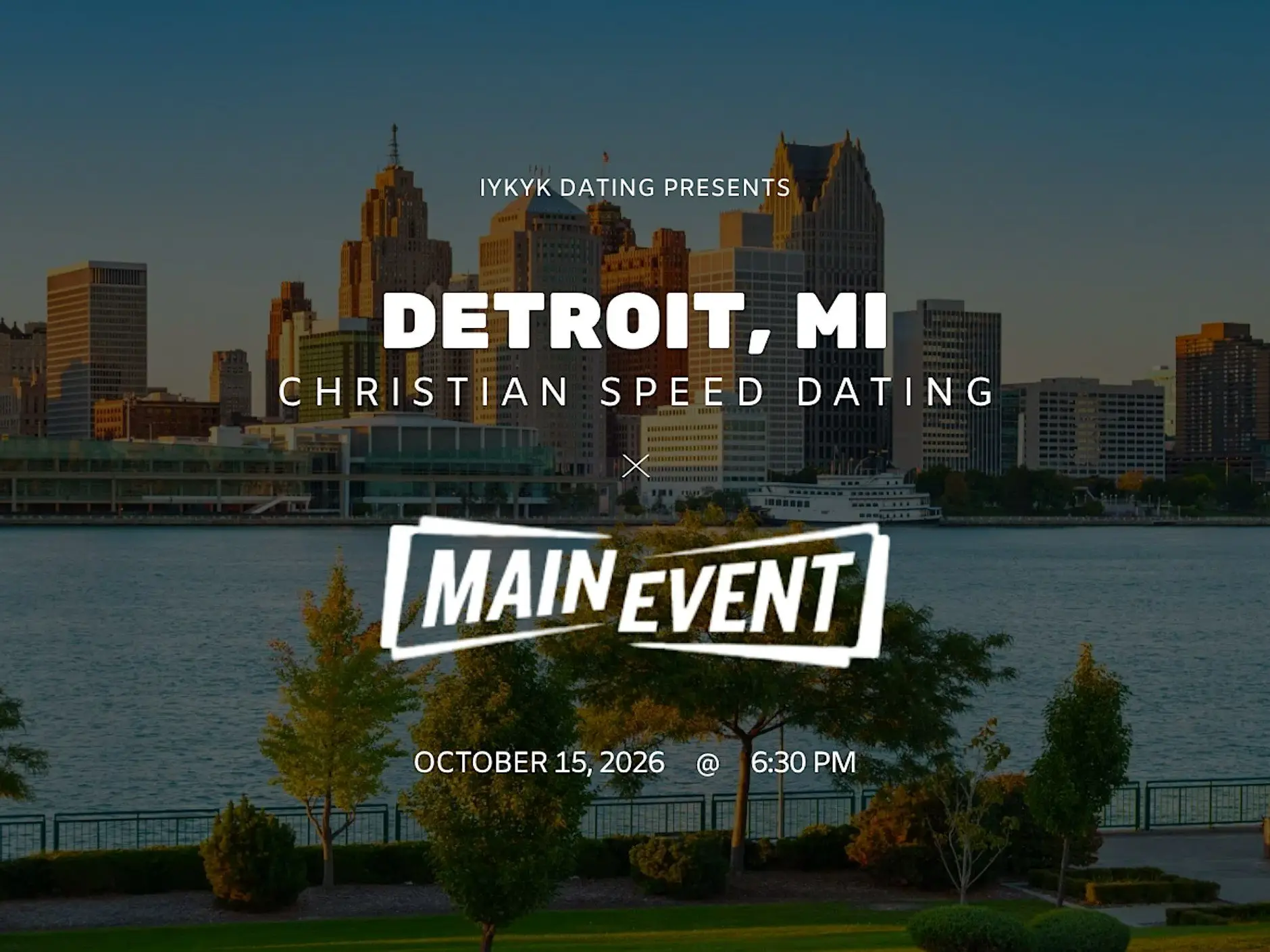 Detroit Christian Speed Dating | IYKYK Dating | 20s-30s | 10/15/26