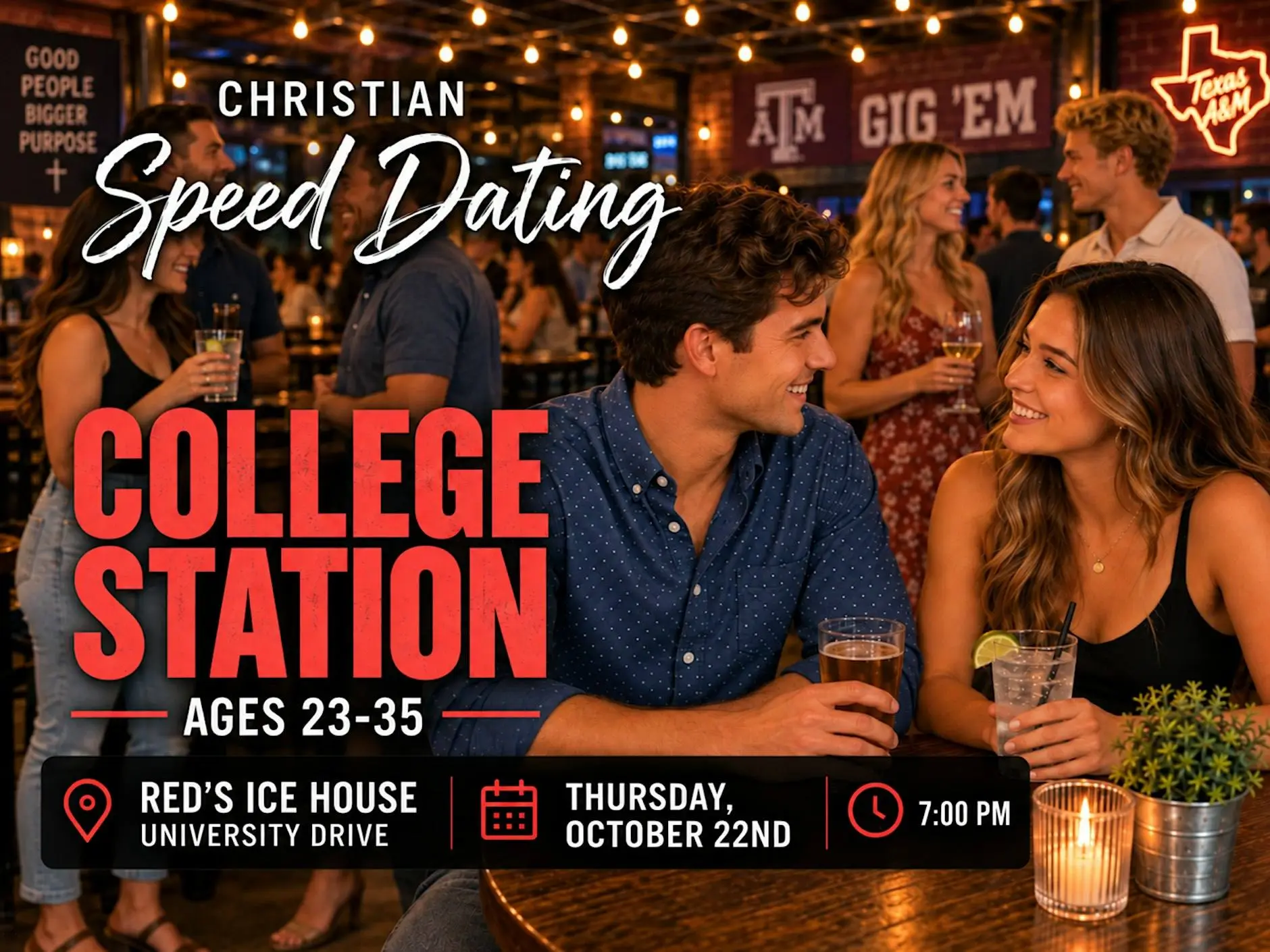 Christian Speed Dating in College Station | Ages 23–35
