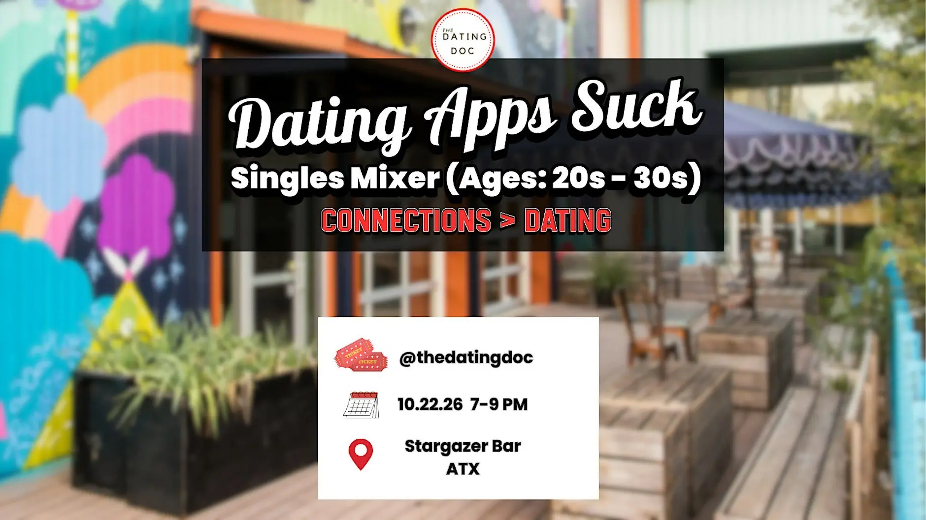 Dating Apps Suck Austin Singles Mixer (Ages: 20s - 30s) Dating Apps Suck Austin Singles Mixer (Ages: 20s - 30s)