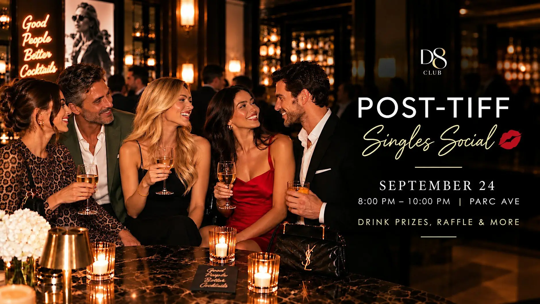 Post TIFF Toronto Singles Social at Parc Ave Yorkville (Ages 30+)