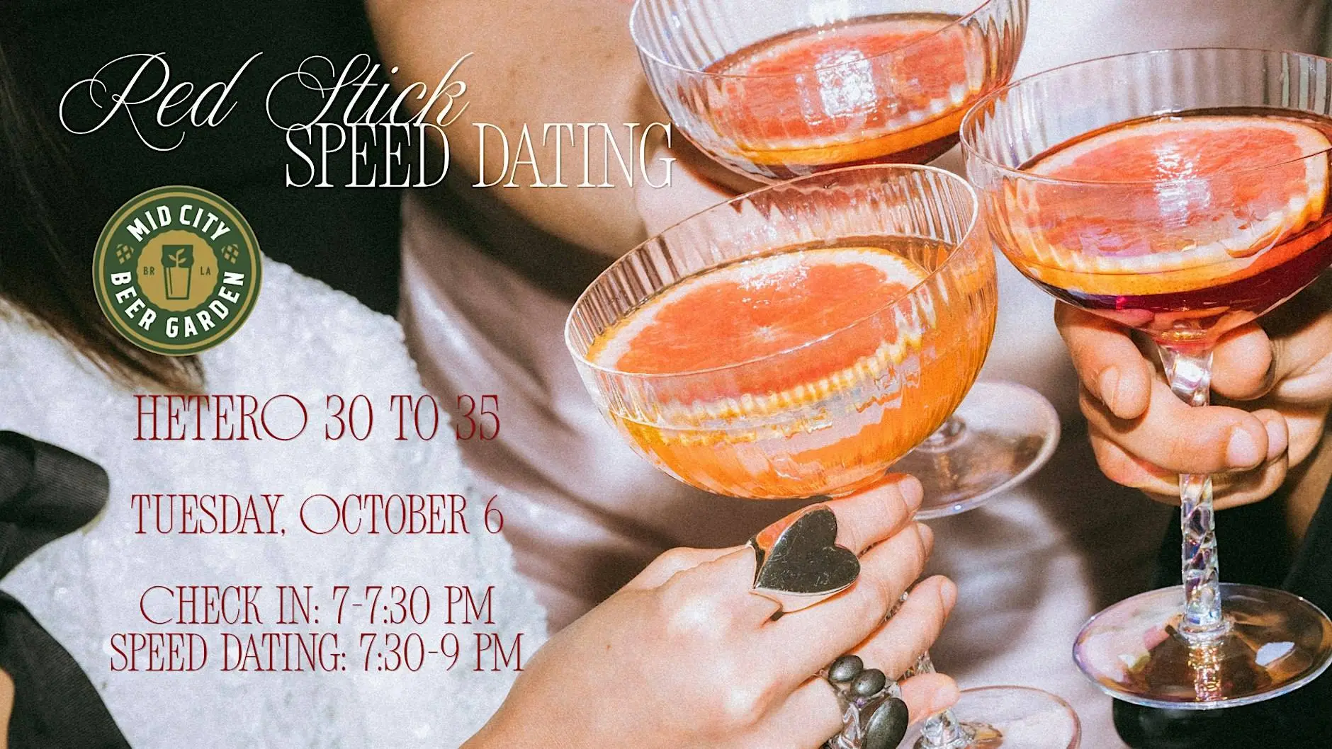 10/6 - Red Stick Speed Dating @ Mid City Beer Garden 10/6 - Red Stick Speed Dating @ Mid City Beer Garden