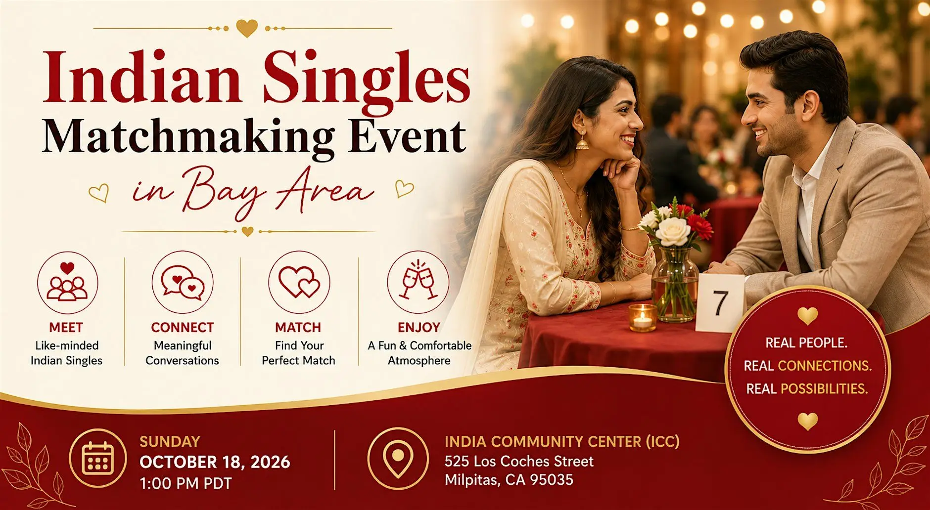 Indian Matrimonial Matchmaking Event – Bay Area, California Indian Matrimonial Matchmaking Event – Bay Area, California