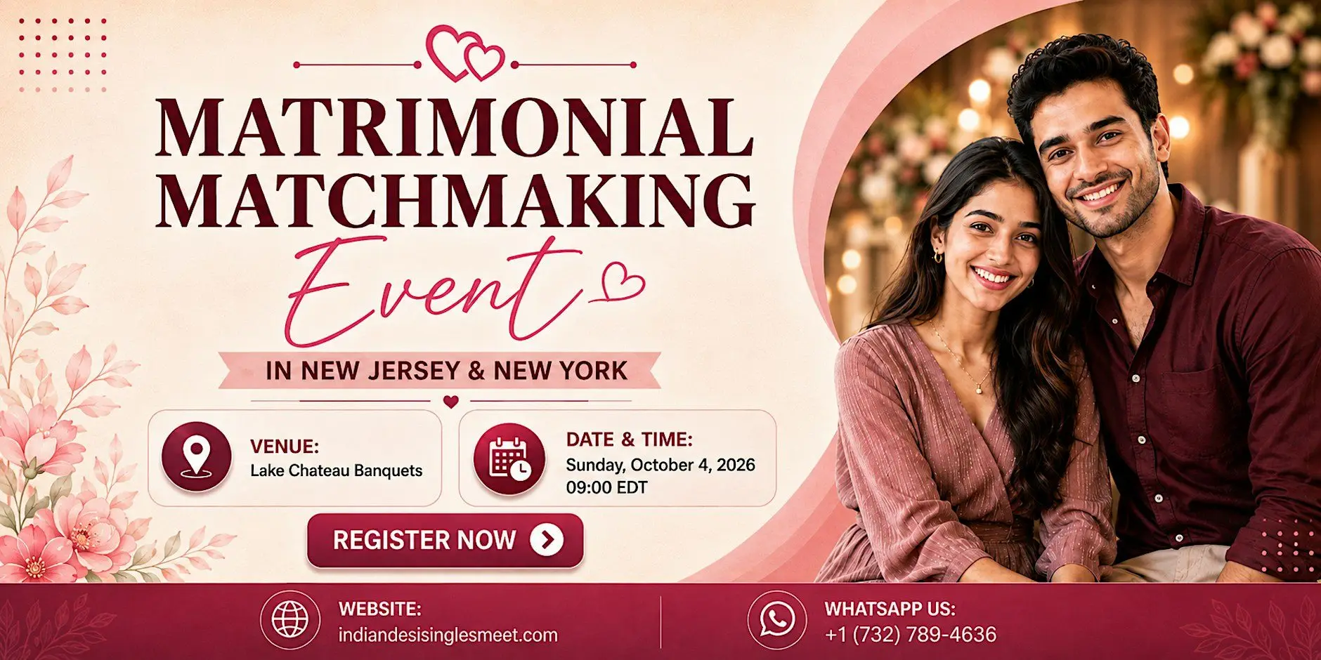 Indian Matrimonial Matchmaking Event – New Jersey & New York Indian Matrimonial Matchmaking Event – New Jersey & New York