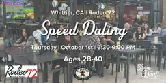 Speed Dating | Whittier, CA | Singles 28-40 | Capo Public House | Rodeo 72