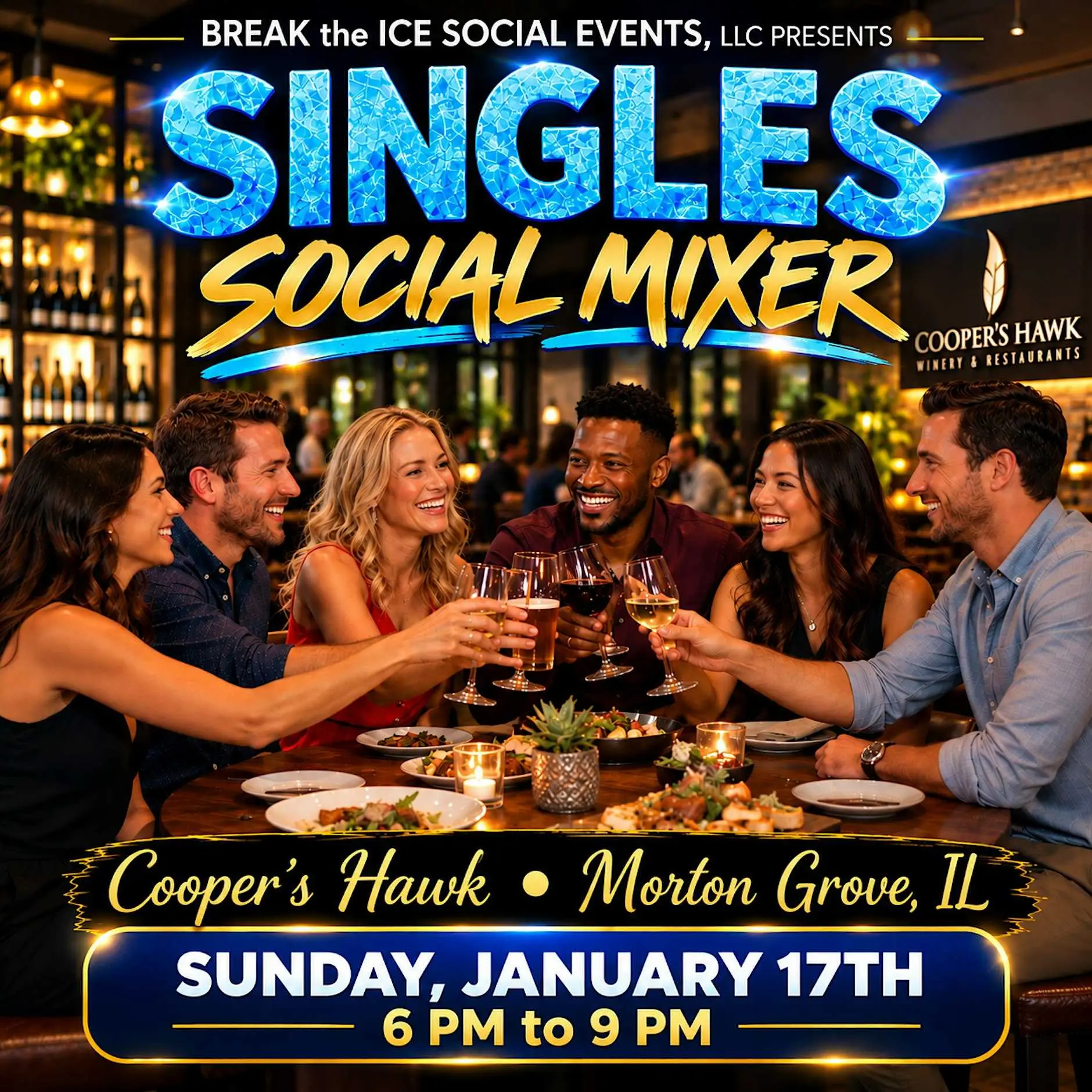 Singles Social Mixer Morton Grove, IL Cooper's Hawk Singles Social Mixer Morton Grove, IL Cooper's Hawk