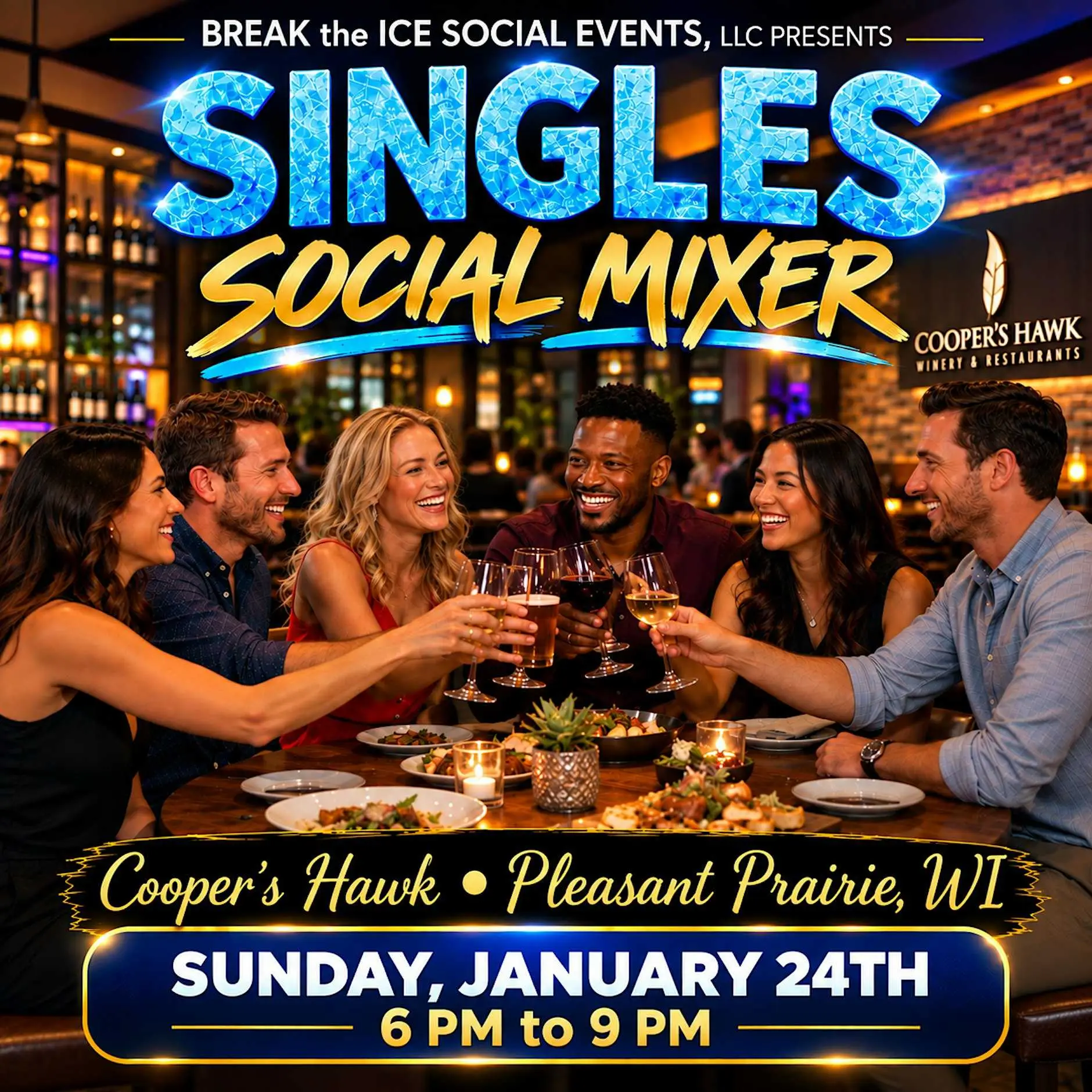 Singles Social Mixer Pleasant Prairie, WI Cooper's Hawk Singles Social Mixer Pleasant Prairie, WI Cooper's Hawk