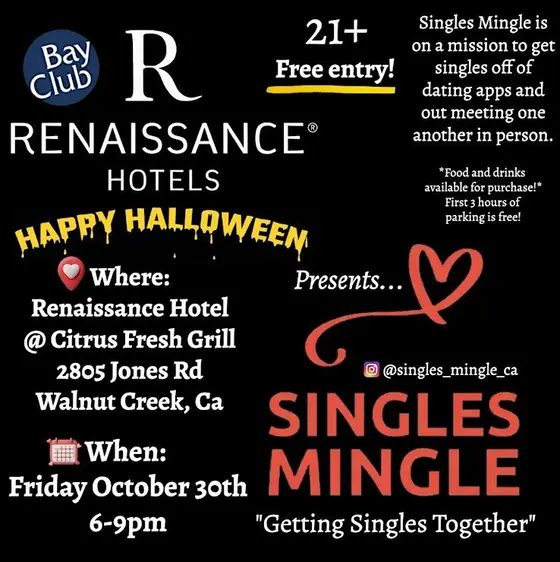 Singles Mingle Halloween Eve @ Renaissance Hotel in Walnut Creek 21&UP — photo 2