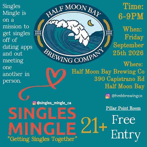 Singles Mingle @ Half Moon Bay Brewing & Co in Half Moon Bay FREE ENTRY! — photo 2