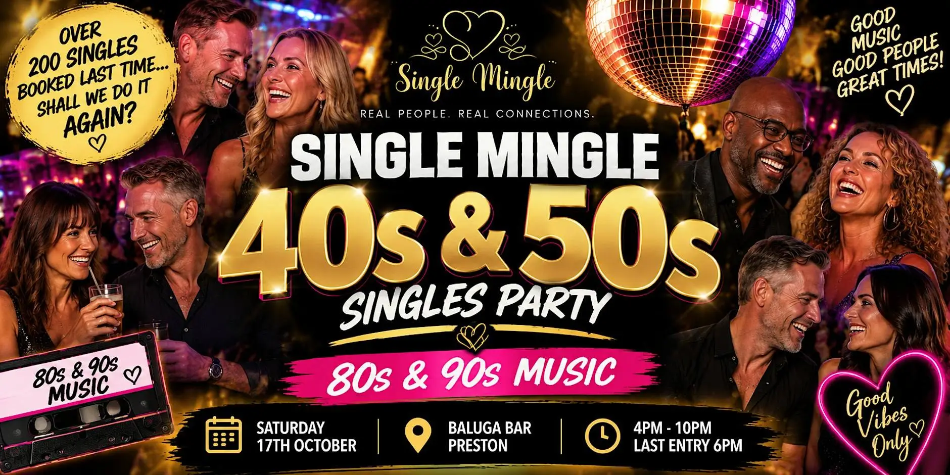 Single Mingle Preston | 40s & 50s Singles Party | 80s vs 90s