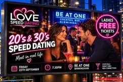 Birmingham Speed Dating Singles Night ages 21 to 39