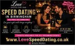 Birmingham Speed Dating Singles Night ages 21 to 39