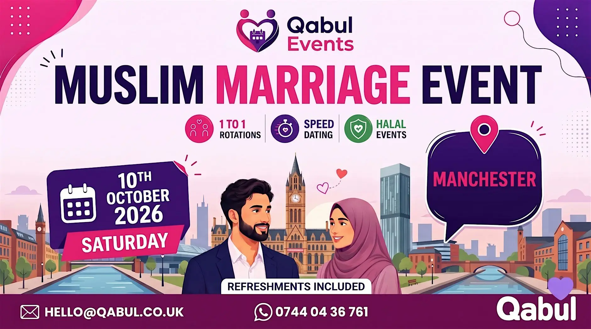 Manchester - MUSLIM MARRIAGE EVENT | 1-to-1 Single Muslim Meetup | 10 Oct Manchester - MUSLIM MARRIAGE EVENT | 1-to-1 Single Muslim Meetup | 10 Oct