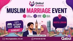 North London - MUSLIM MARRIAGE EVENT | 1-to-1 Single Muslim Meetup | 11-OCT