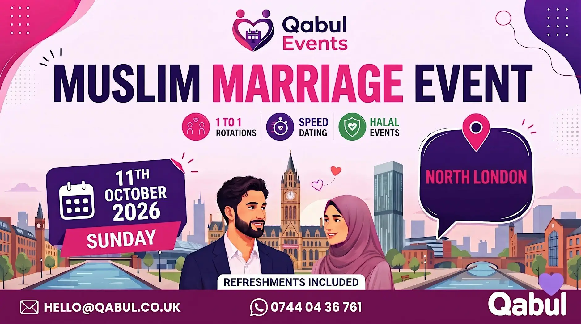 North London - MUSLIM MARRIAGE EVENT | 1-to-1 Single Muslim Meetup | 11-OCT North London - MUSLIM MARRIAGE EVENT | 1-to-1 Single Muslim Meetup | 11-OCT