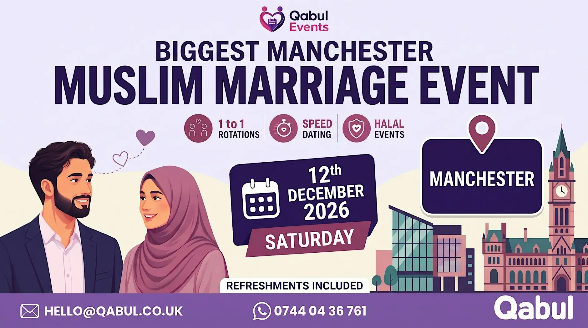 Biggest Manchester Single Muslim Marriage Event by Qabul