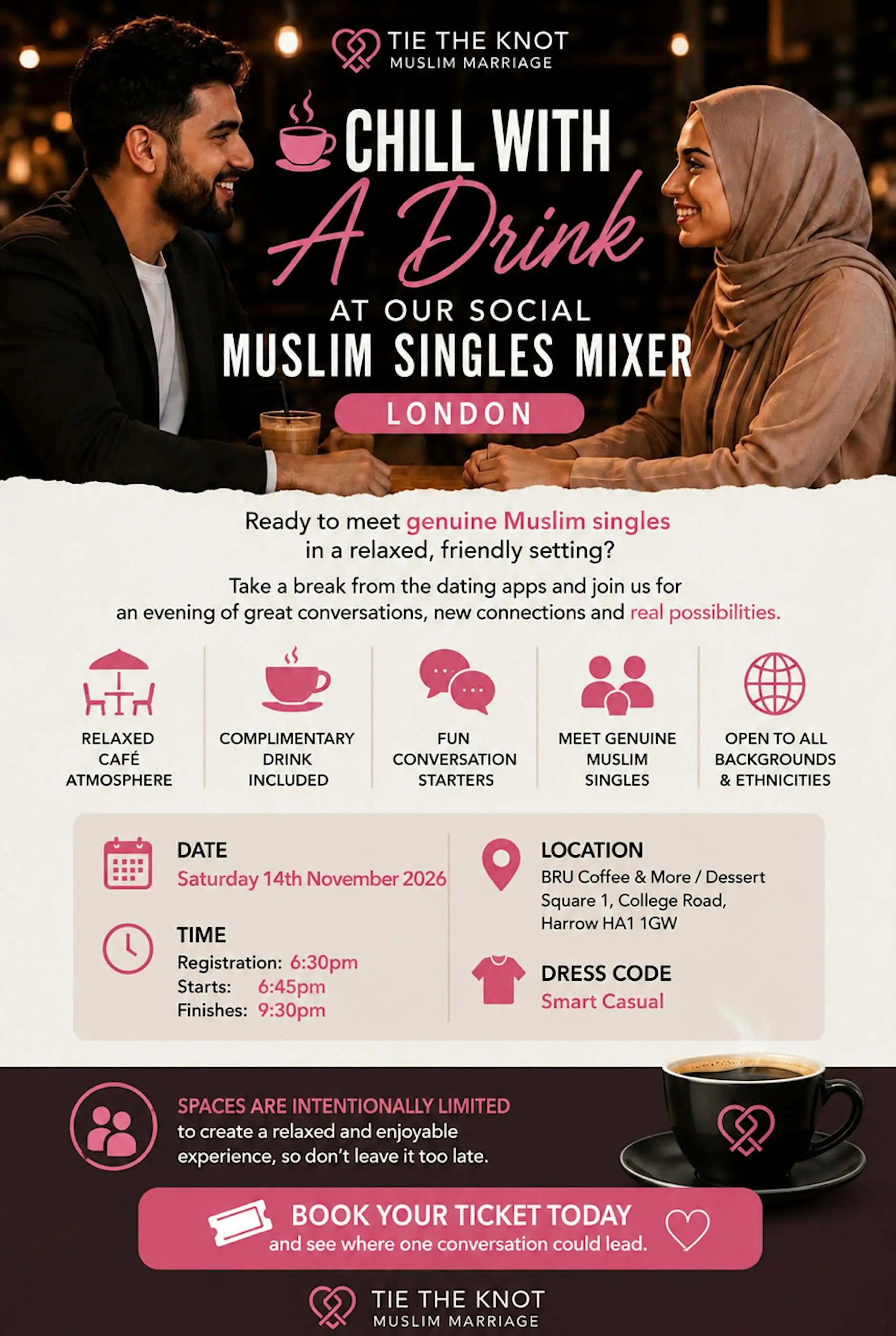 COFFEE AND TEA SINGLE MUSLIM EVENT – LONDON