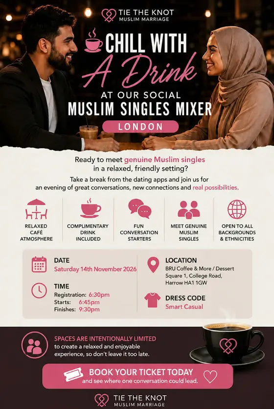 COFFEE AND TEA SINGLE MUSLIM EVENT – LONDON — photo 1