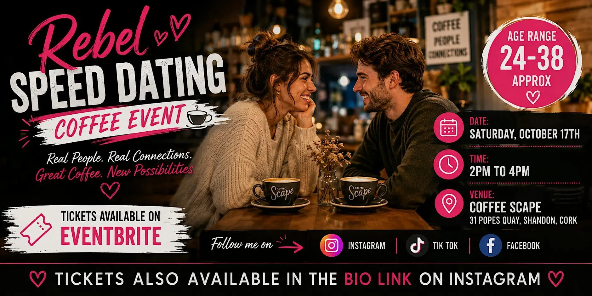 LADIES – READY TO MEET SOMEONE NEW? BOOK YOUR SPOT NOW!