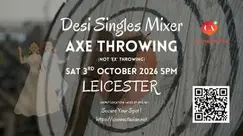 Desi Singles Event - Axe Throwing Leicester - ConnectAsian