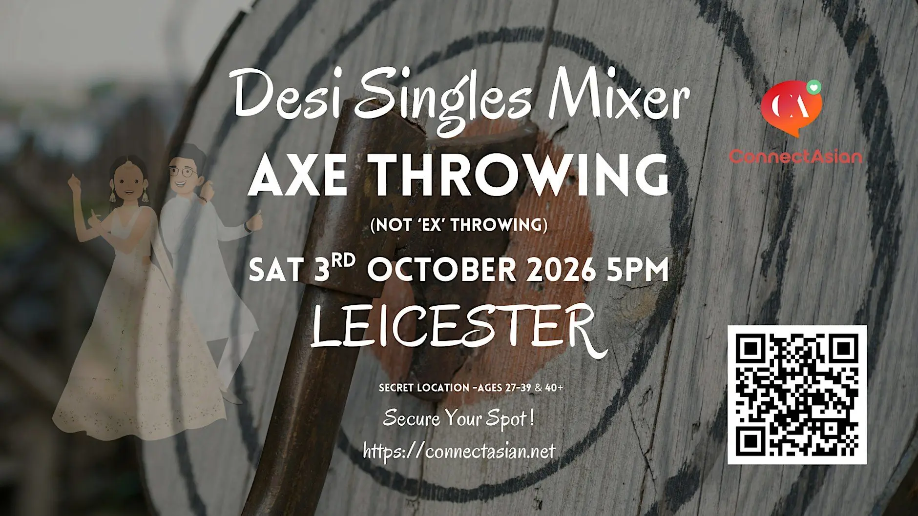 Desi Singles Event - Axe Throwing Leicester - ConnectAsian Desi Singles Event - Axe Throwing Leicester - ConnectAsian