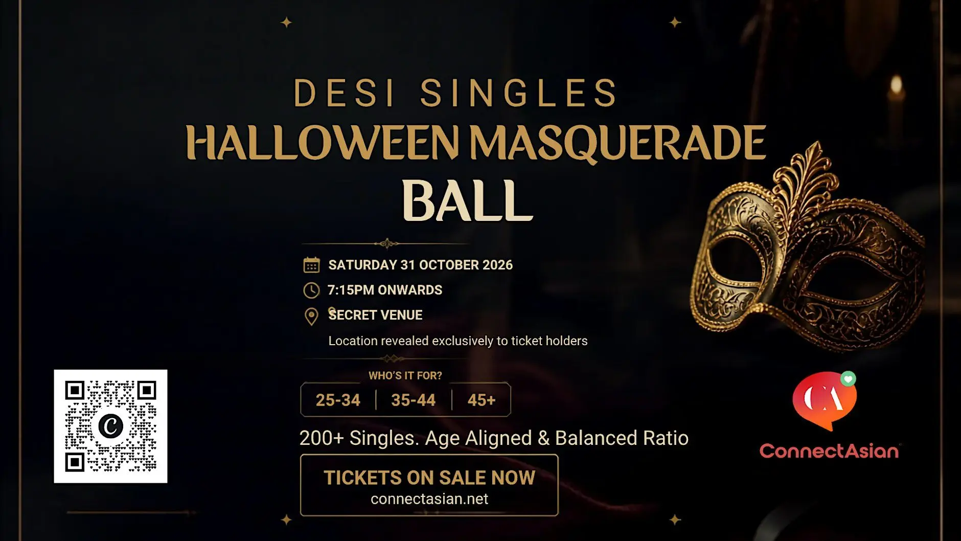 Desi Singles Halloween Masaquerade Ball - London
