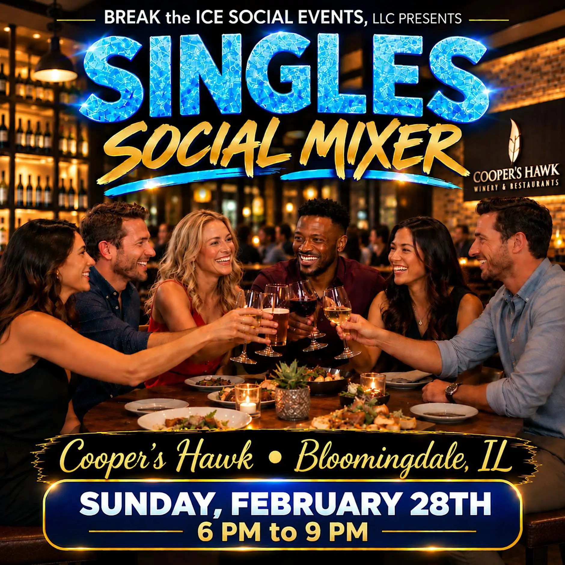 Singles Social Mixer Bloomingdale, IL Cooper's Hawk