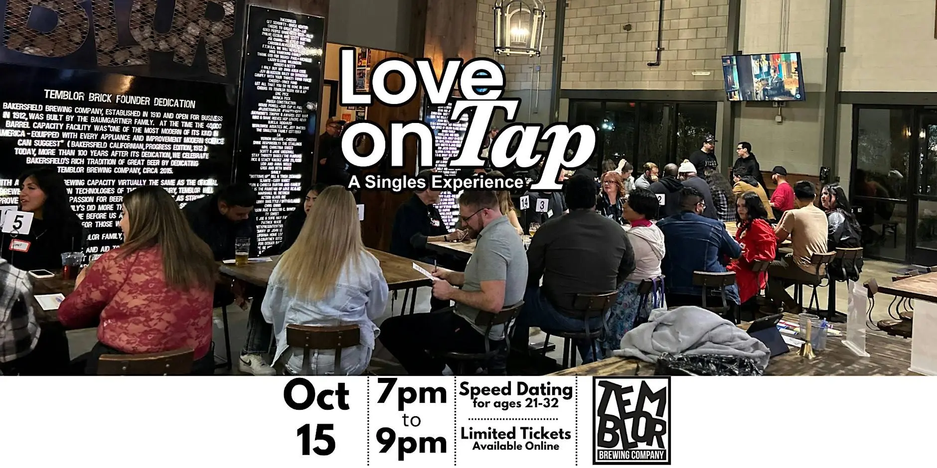 Speed Dating @ Temblor Brewing Speed Dating @ Temblor Brewing
