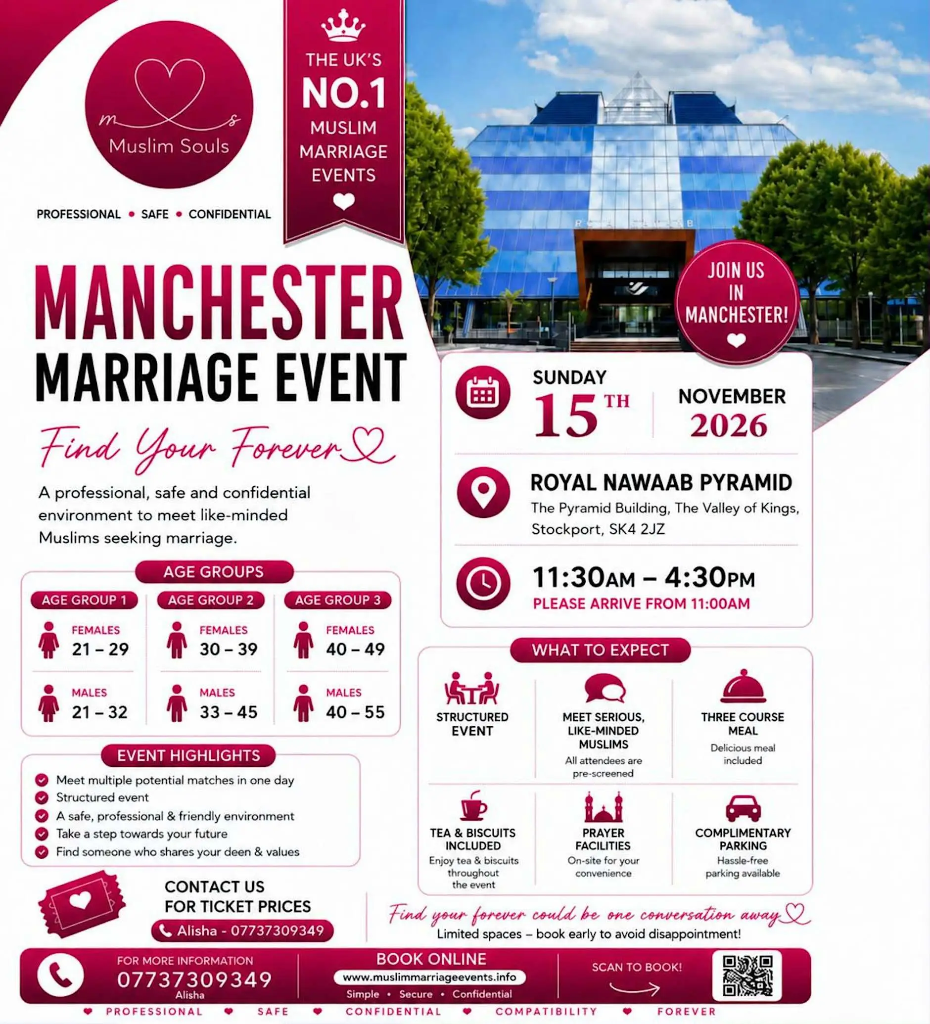 Muslim Marriage Events Manchester - 3 Age Groups