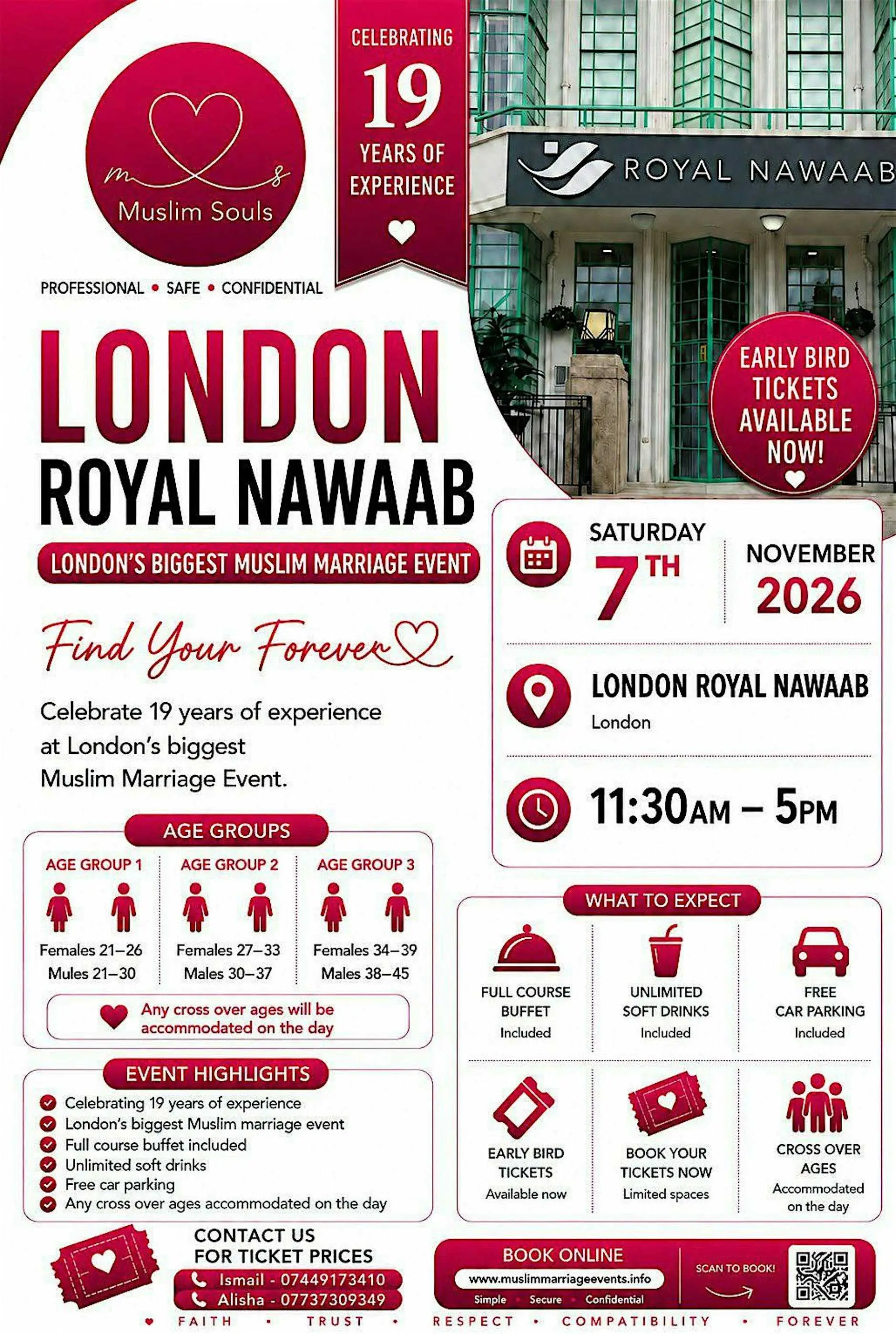 Muslim Marriage Events London - 3 Age Groups