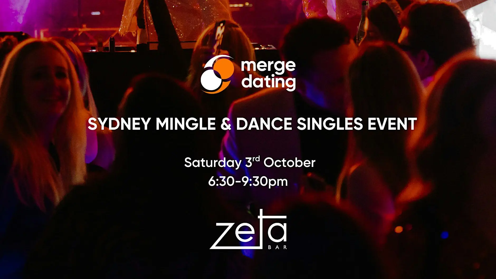 Sydney | Mingle & Dance Singles Event | Zeta Bar | 3rd October | 50s & 60s