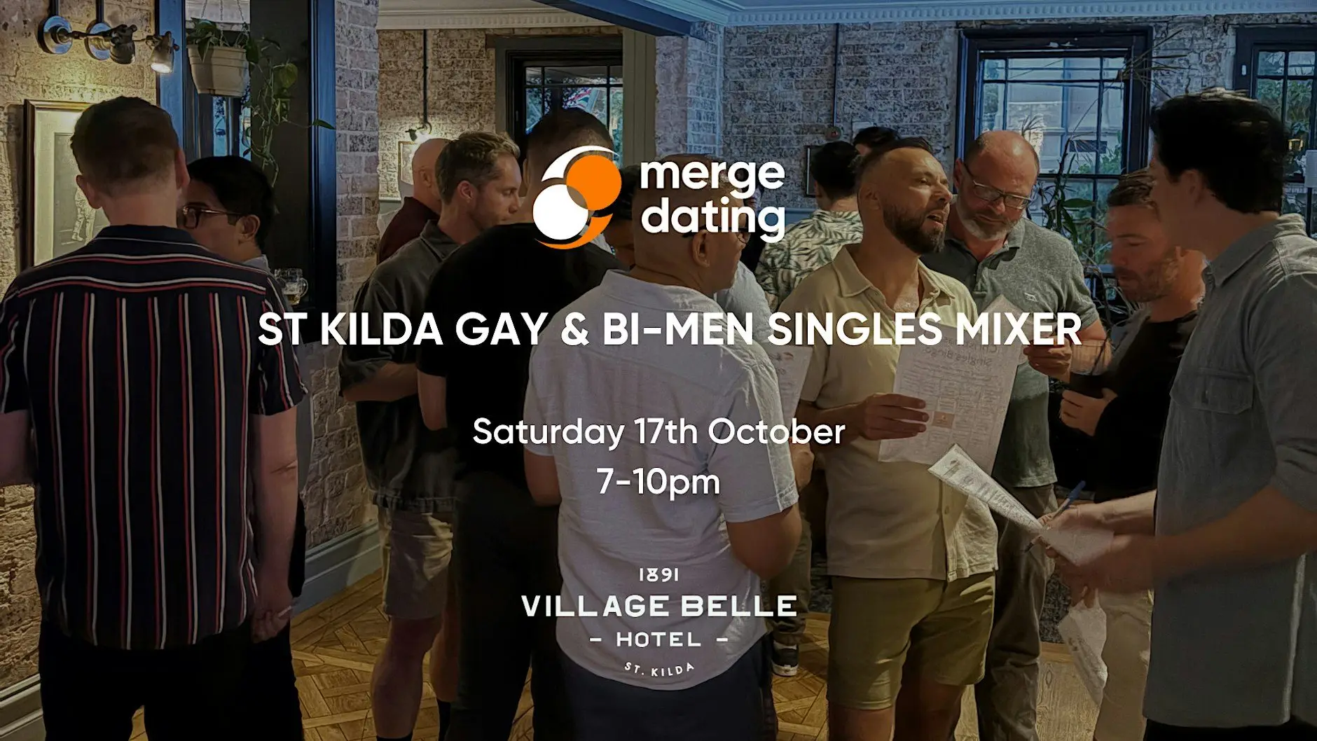 St Kilda Gay & Bi-Men Singles Mixer | Village Belle | Saturday 17th October