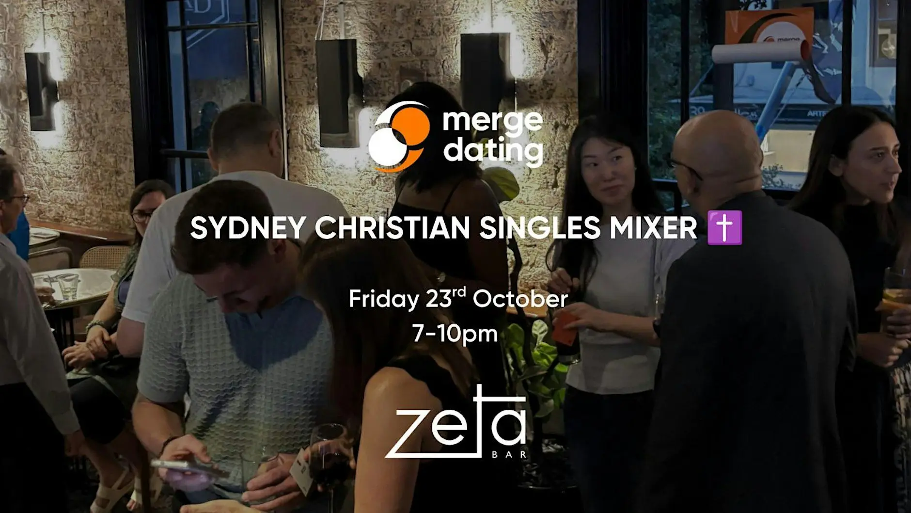 Sydney | Christian Singles Mixer | Zeta Bar | 23rd October | 40 & Over