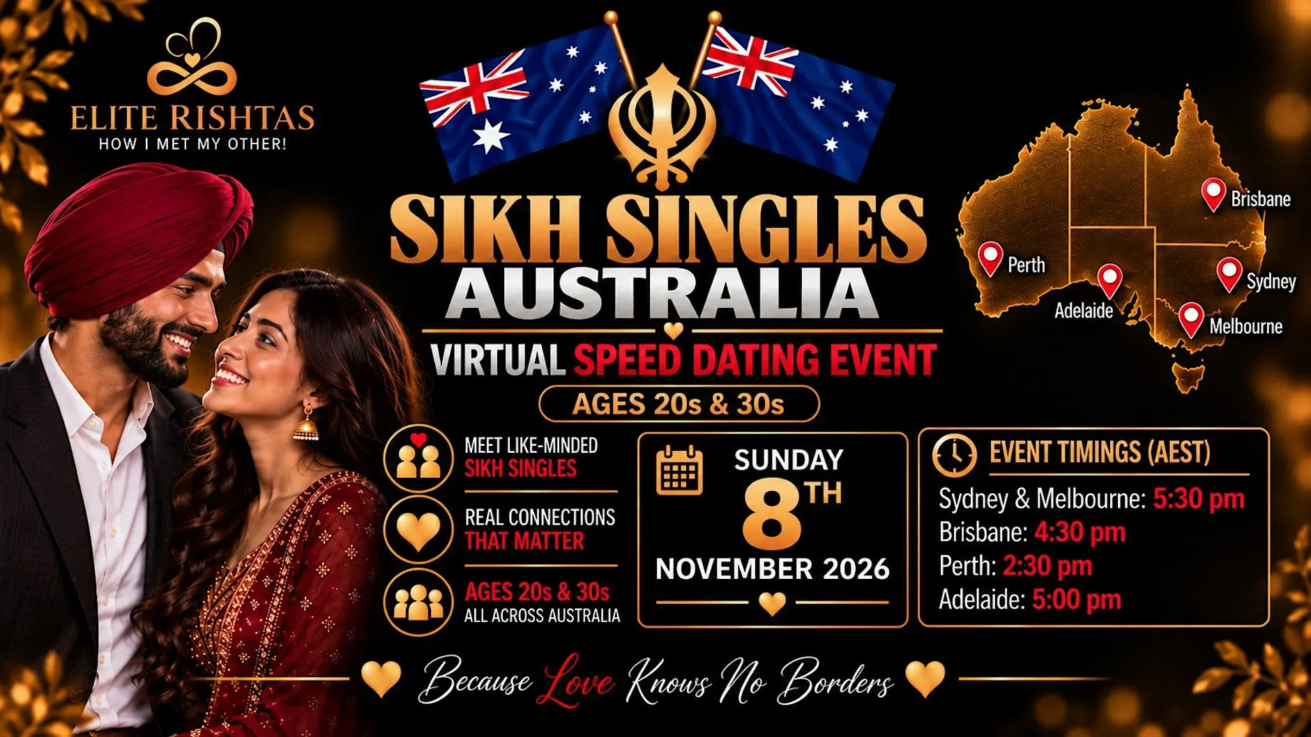 Australia Sikh Singles Virtual Speed Dating | 20s & 30s Australia Sikh Singles Virtual Speed Dating | 20s & 30s