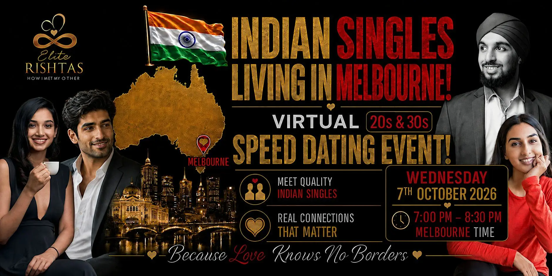 Online Speed Dating | Indian Singles Living in Melbourne 20s & 30s