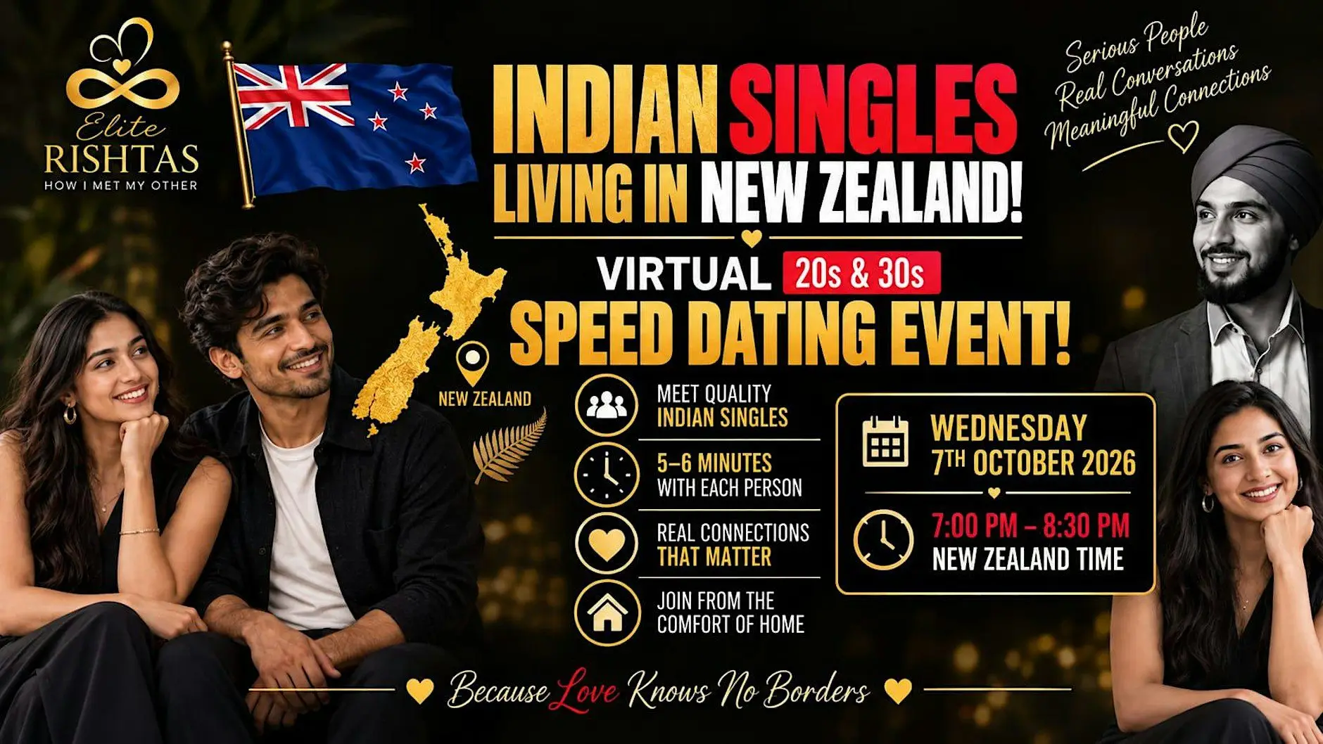 Online Speed Dating |Modern Indian Singles Living in New Zealand 20s&30S