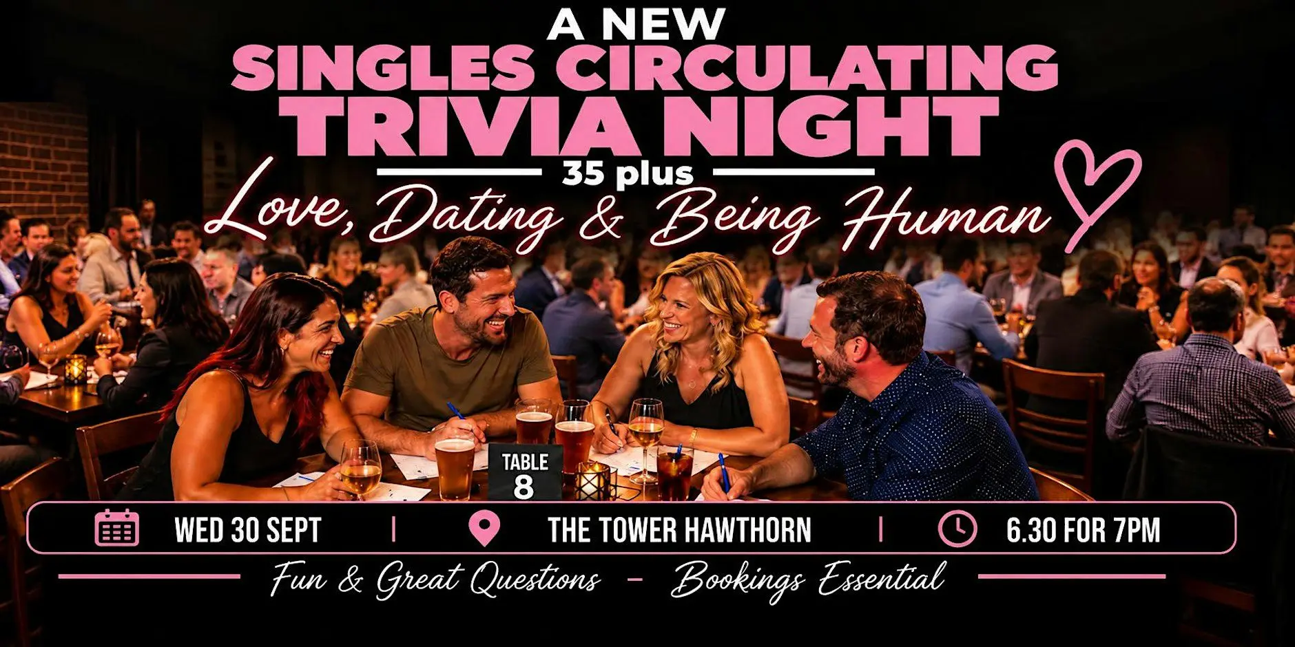 NEW! Singles Circulating Trivia 35 plus - Love Dating & Being Human