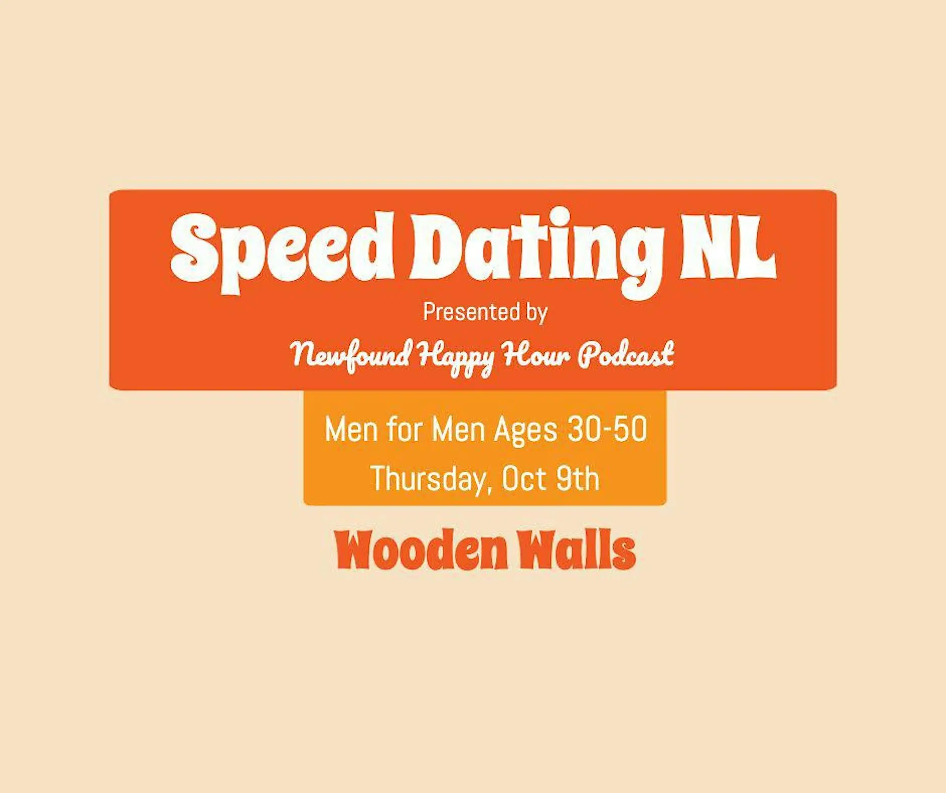 Speed Dating NL ages 30-50 Men for Men *LGBTQ Event* Speed Dating NL ages 30-50 Men for Men *LGBTQ Event*