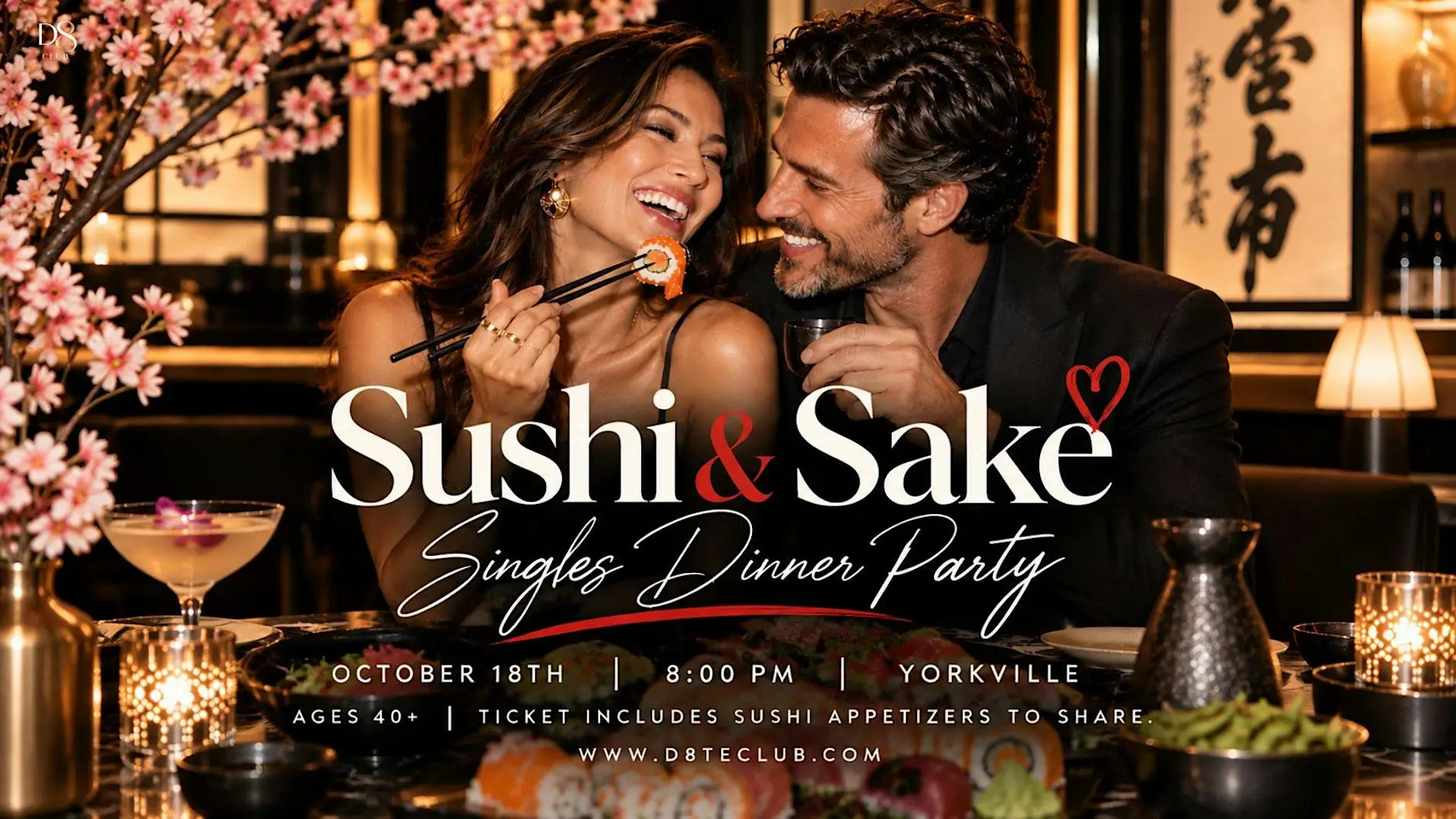 Sushi, Sake and Sparks - Singles Dinner in Yorkville (Ages 40+)