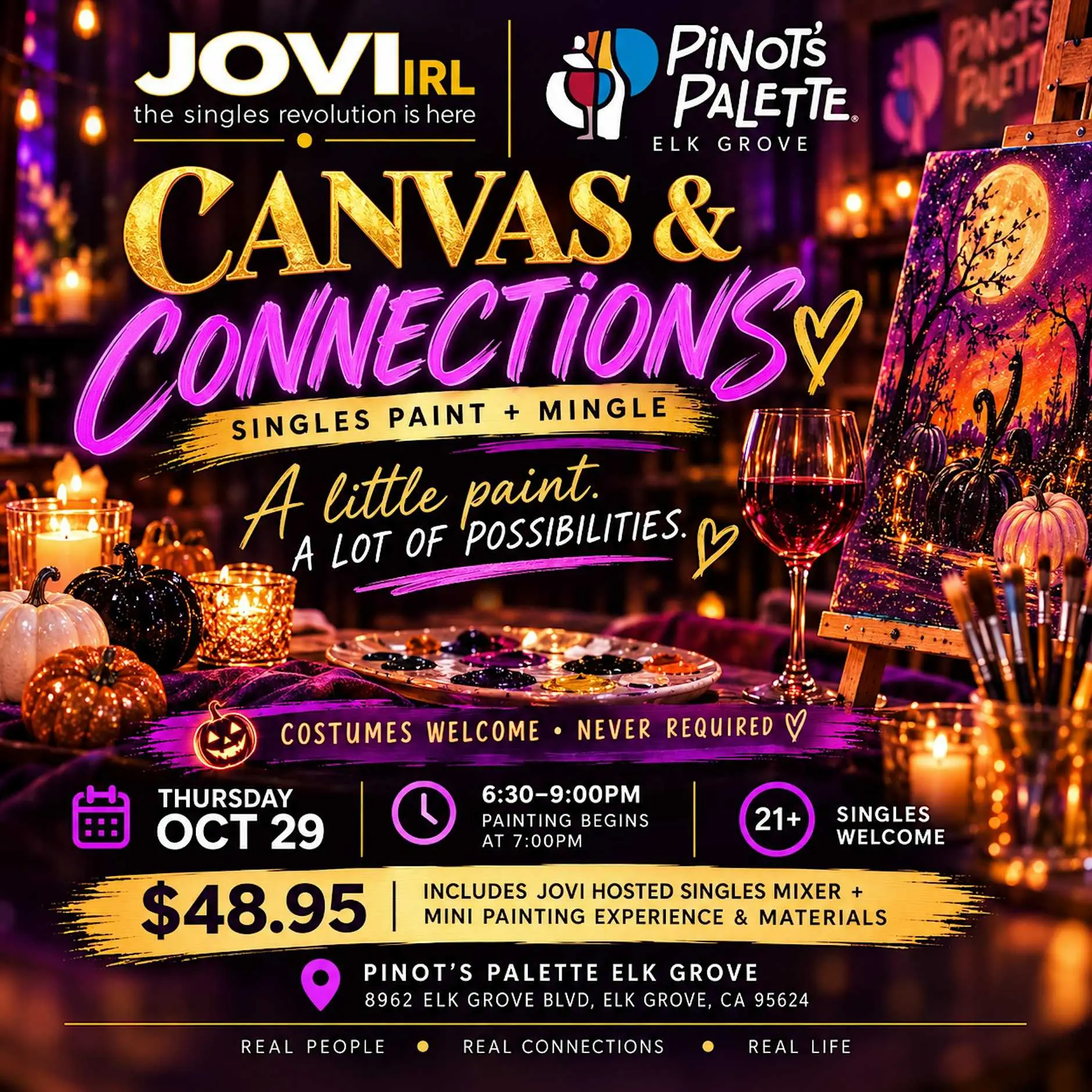 Singles Mixer @ Pinot's Palette | JOVI