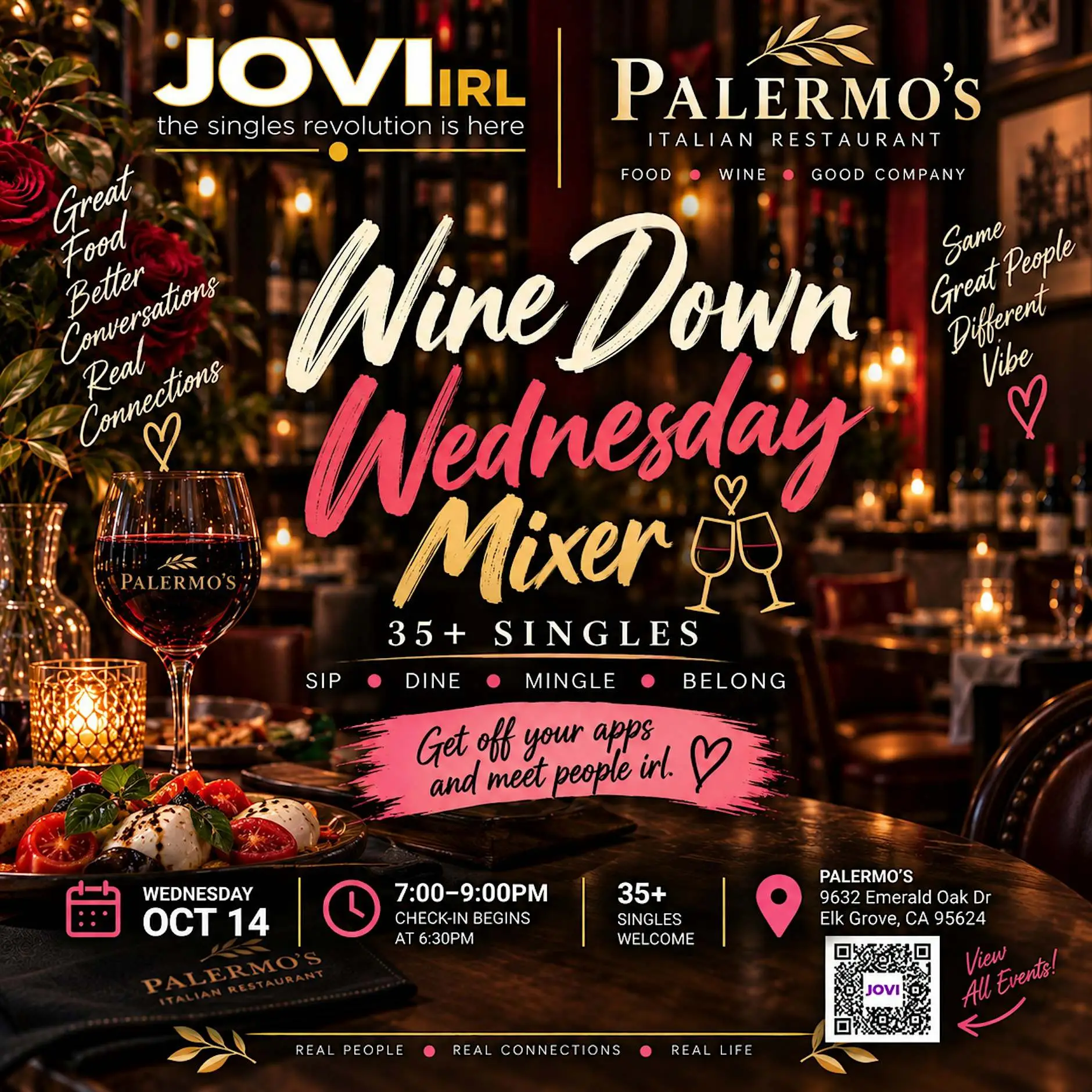 Wine Down Wednesday @ Palermo's | JOVI