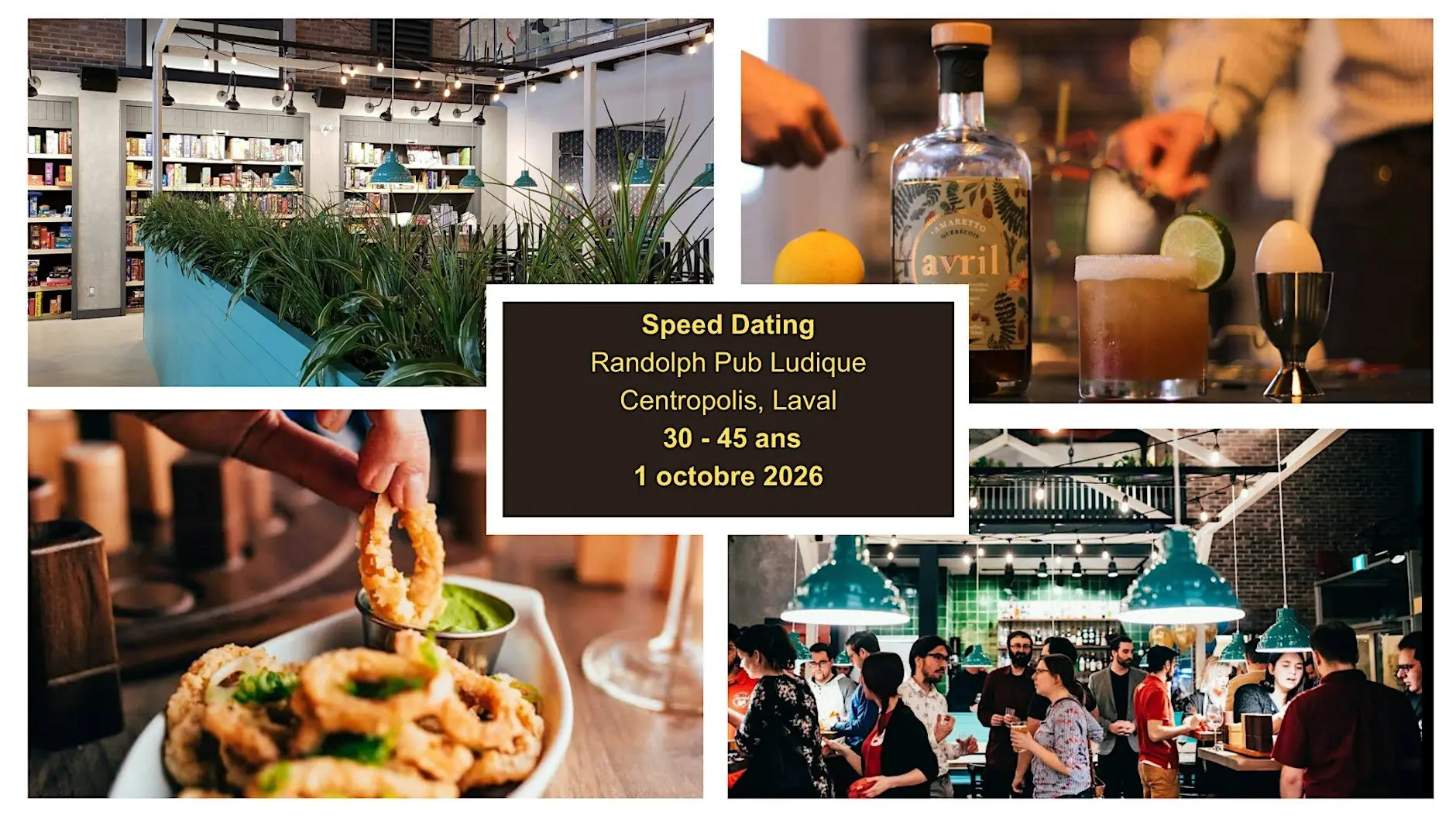 Speed Dating Laval 30 - 45 ans, 1 octobre 2026