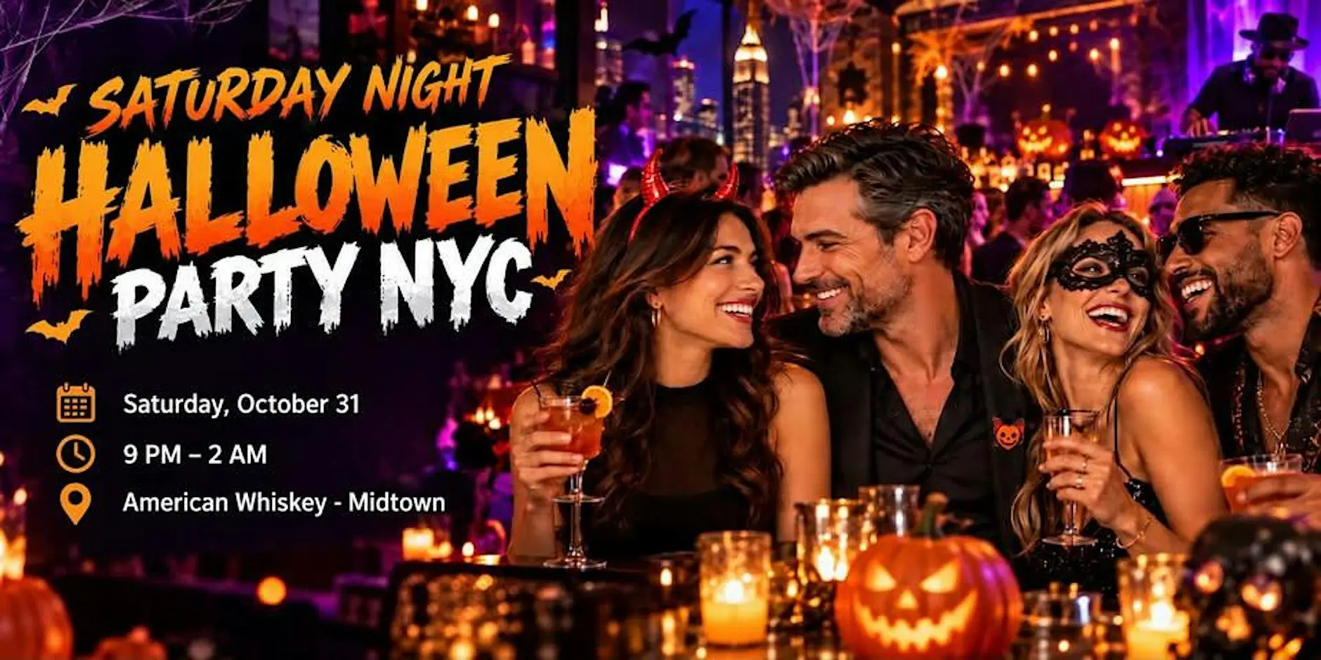 NYC Halloween Saturday Night Party at American Whiskey