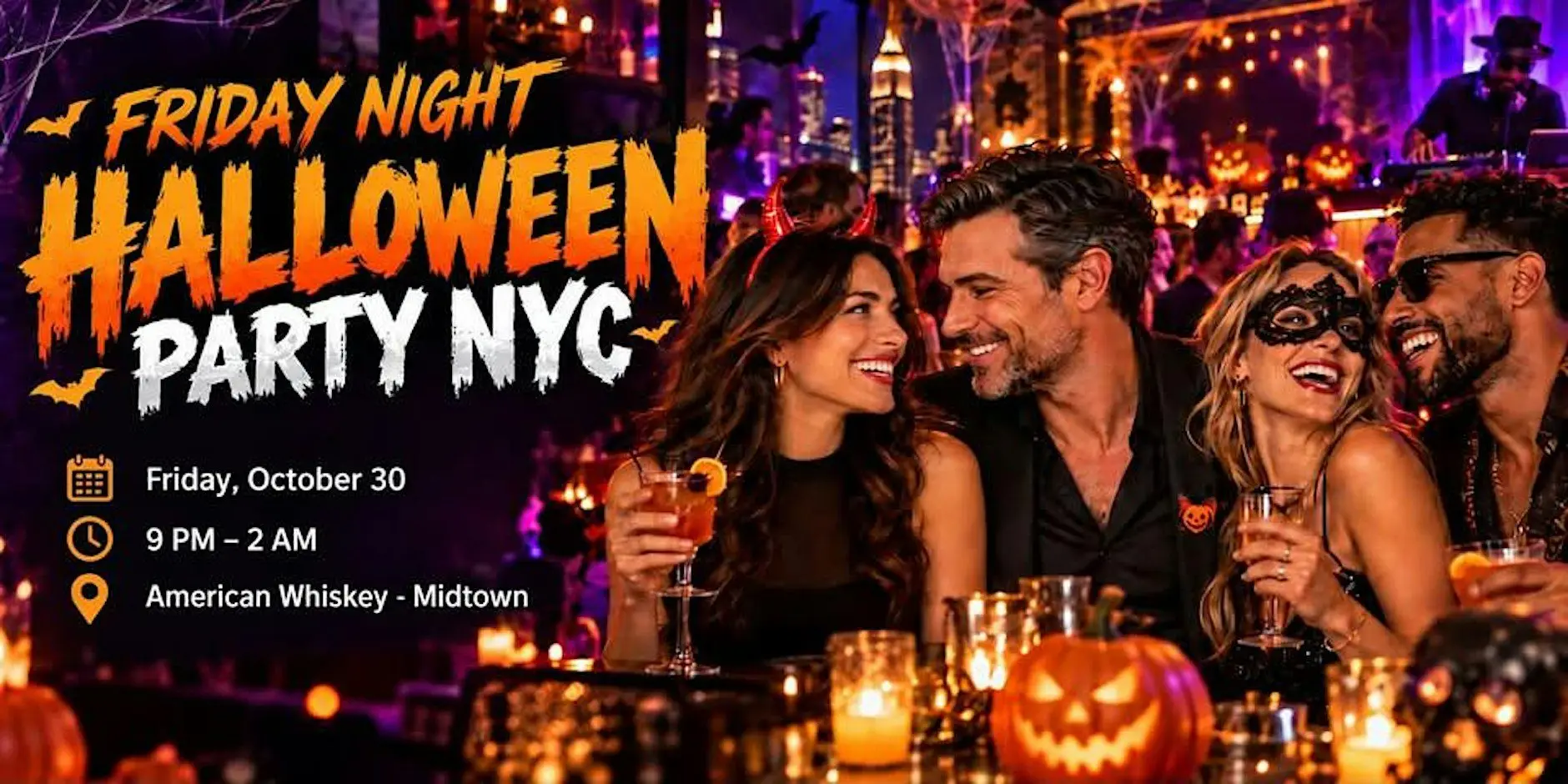 NYC Halloween Friday Night Party at American Whiskey
