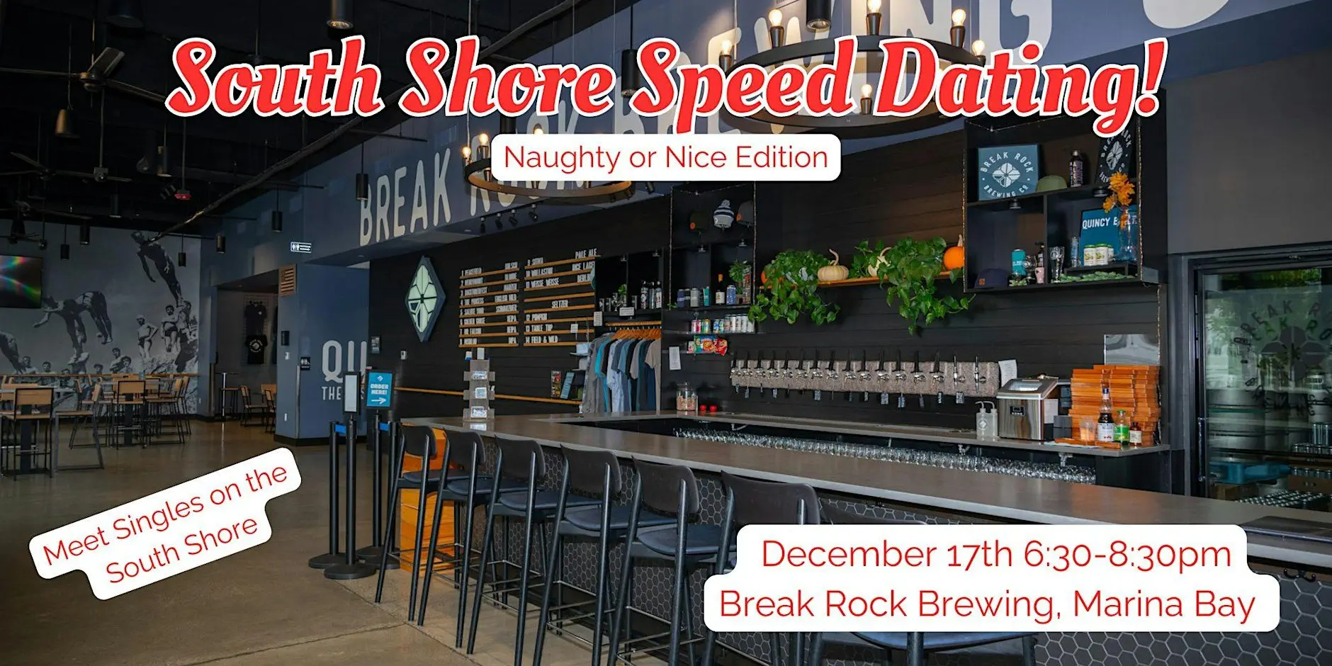 Naughty or Nice Edition, Speed Dating in Quincy! 1 drink included Naughty or Nice Edition, Speed Dating in Quincy! 1 drink included