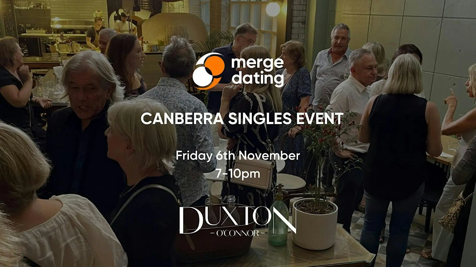 Canberra | Singles Event | The Duxton | Friday 6th November | 50s & 60s