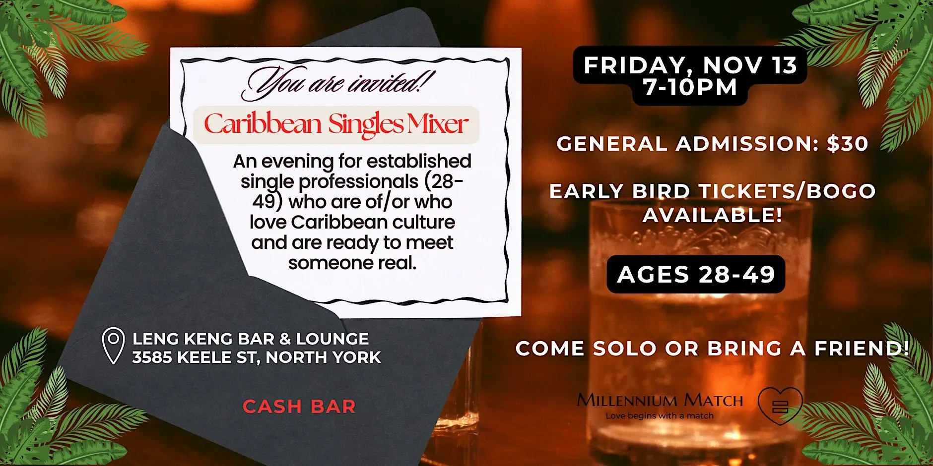 Caribbean Singles Mixer (Ages: late 20's/30's/40's)