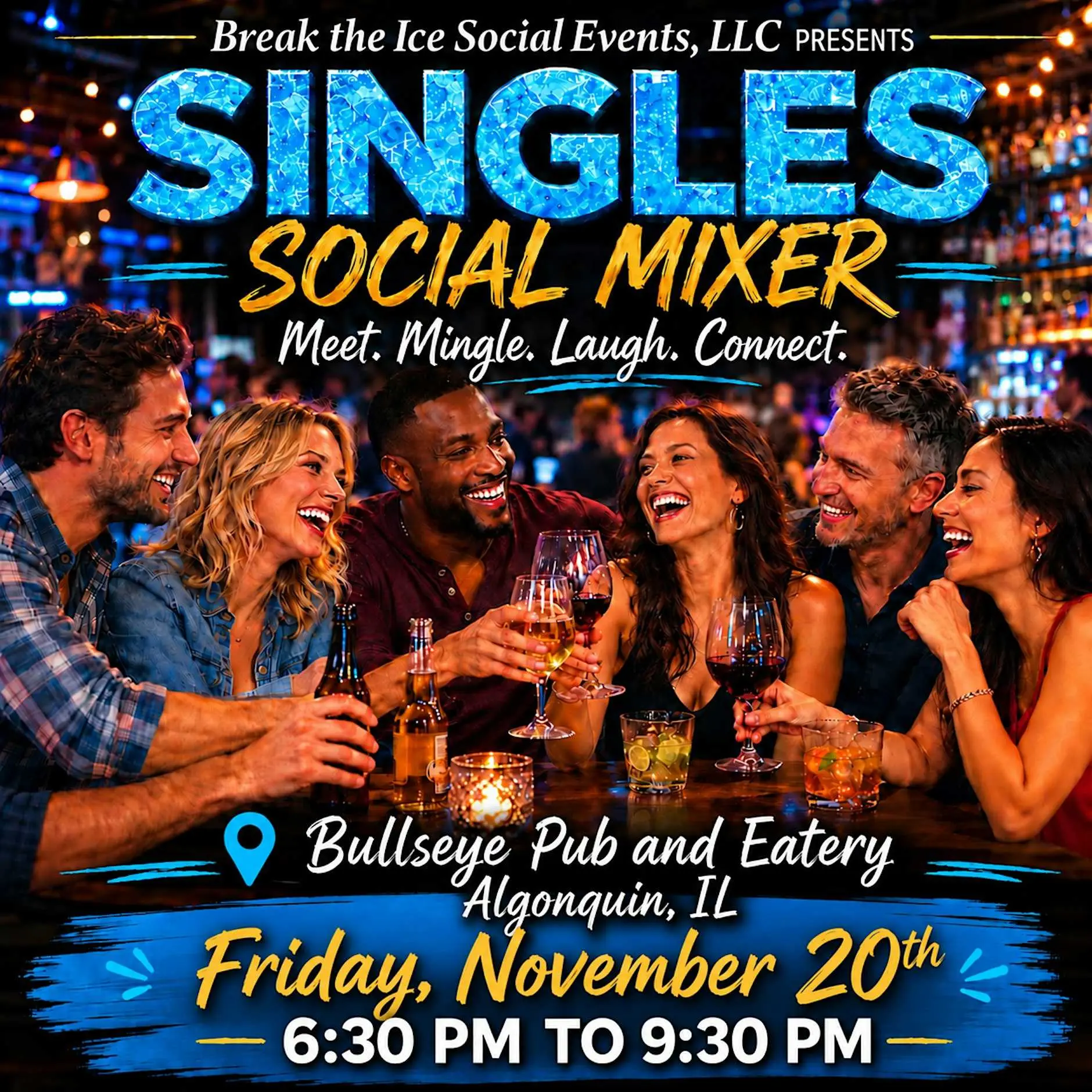 Singles Social Mixer Algonquin, IL Bullseye Pub and Eatery