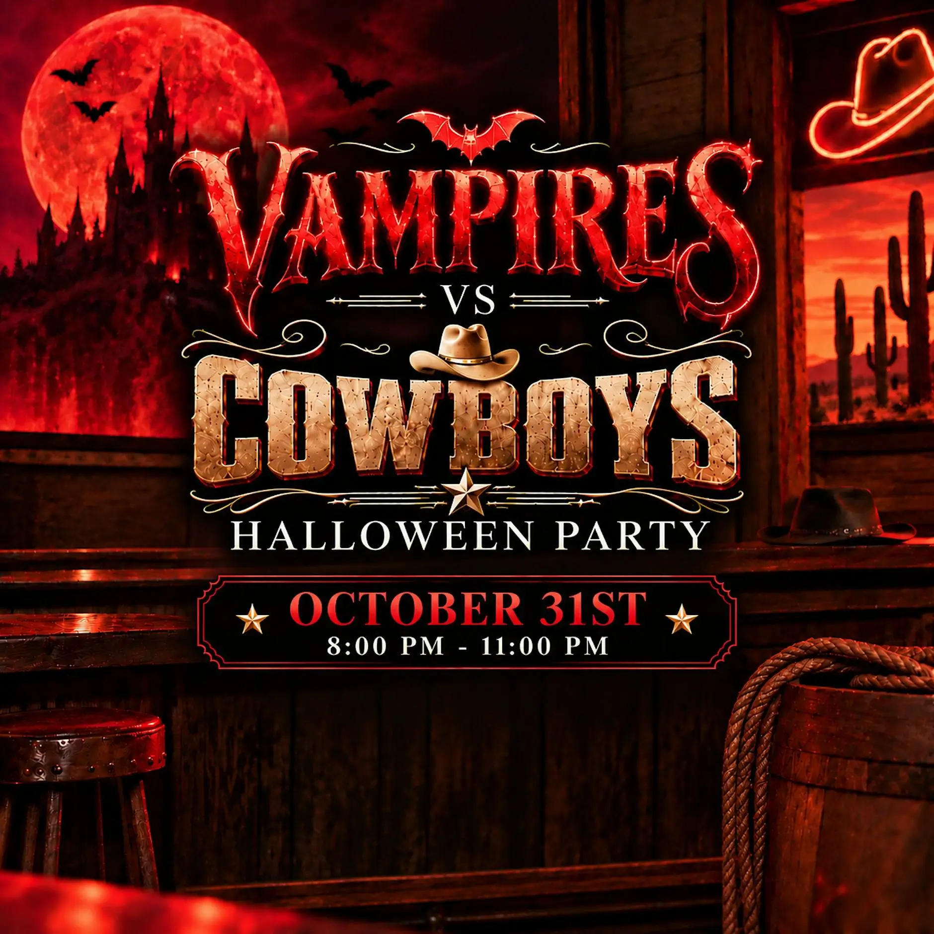 Vampires vs. Cowboys: Halloween Singles Party Vampires vs. Cowboys: Halloween Singles Party