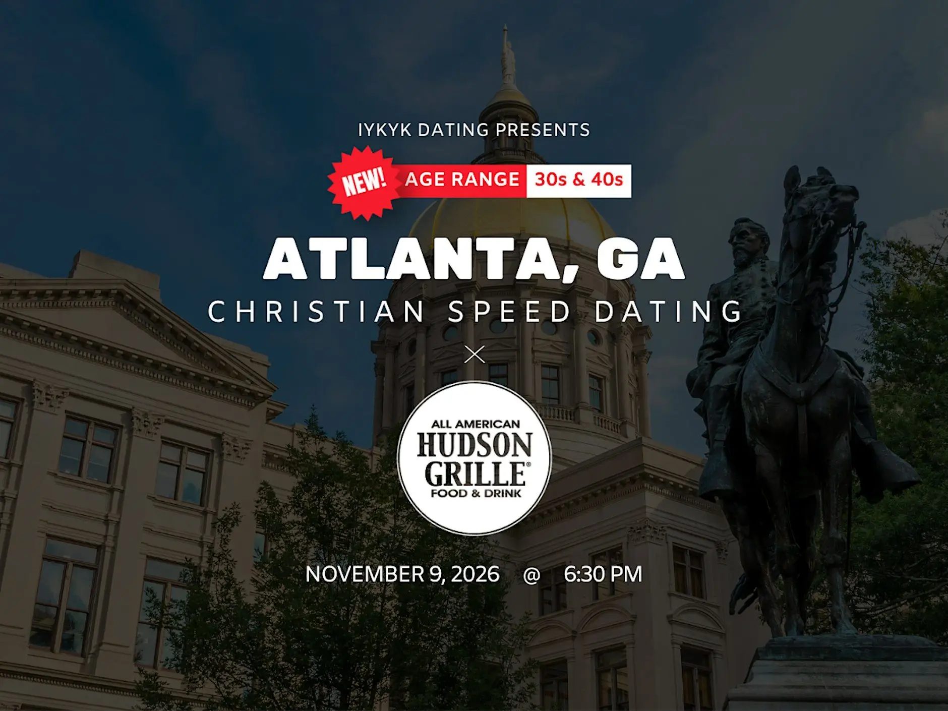 Atlanta Christian Speed Dating | IYKYK Dating | 33-49 | 11/9/26 Atlanta Christian Speed Dating | IYKYK Dating | 33-49 | 11/9/26